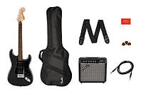 Гитарный набор SQUIER by FENDER AFFINITY SERIES STRAT PACK HSS CHARCOAL FROST METALLIC