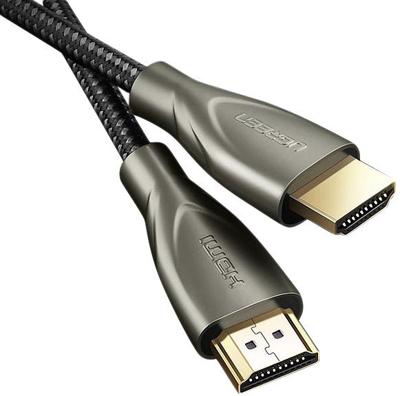 Кабель HDMI v2.0 UGREEN UltraHD 4К60Гц 3D Male to Male Braided Nylon 2м (чорний) HD131