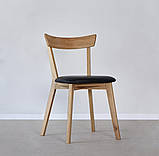 Стілець "Цюріх" Чорний/Какао-Беж (масив ясеня), фото 4