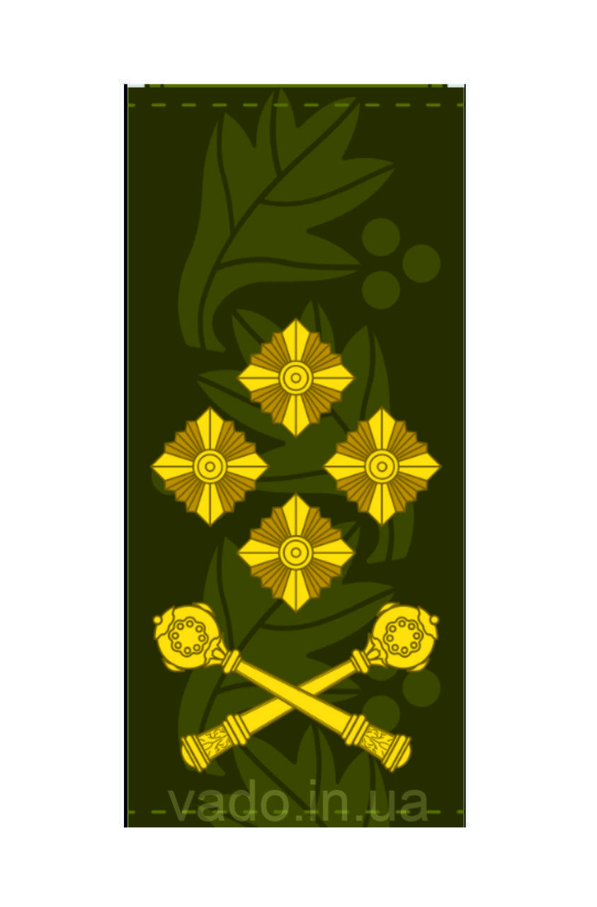 Погони ЗСУ - 1970-полковник (оліва, мм14)