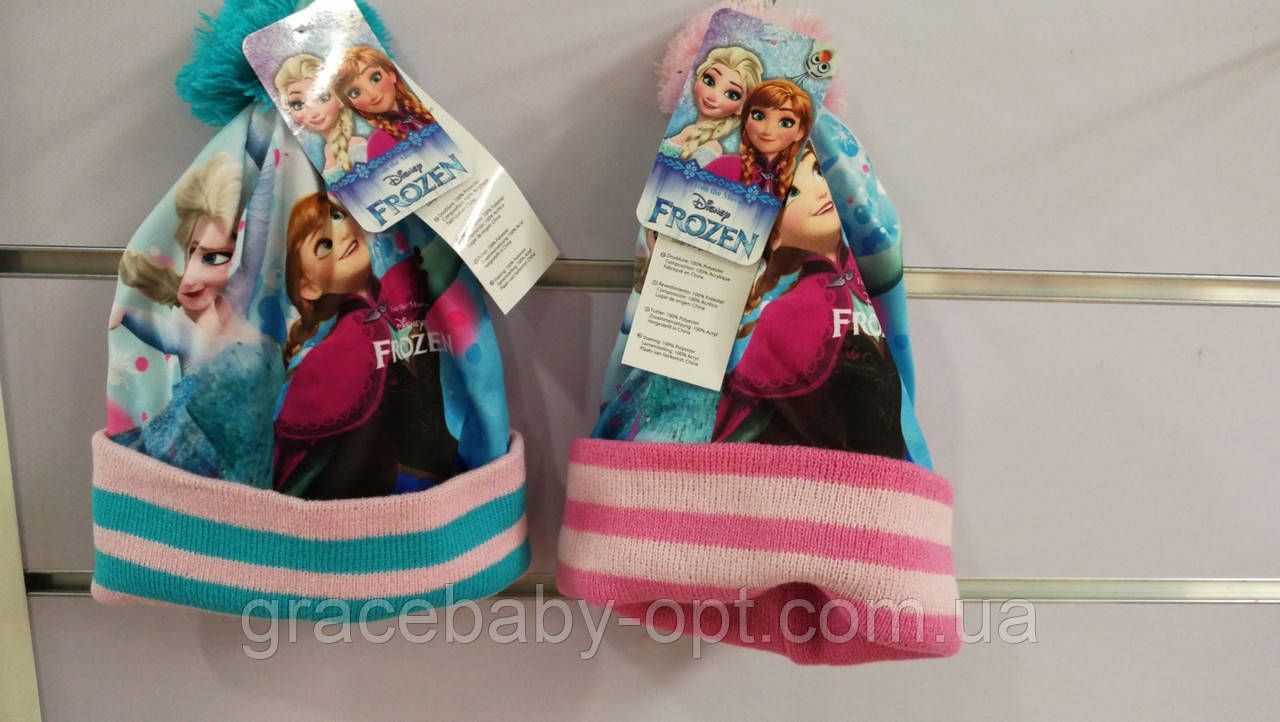 Шапки для дівчат оптом, Disney, 54-56 см, № FR-A-HAT-16