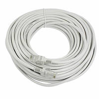 Патч-корд RJ45 17м, мережевий кабель UTP CAT5e 8P8C, LAN, білий