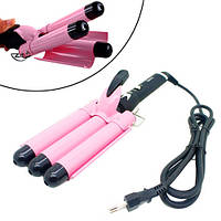 Потрійна плойка щипці для завивки волосся локонів 180-210 ° C, Geemy GM-1956