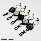 Ретрактор, висувний брелок для карт доступу, бейджа, трос сталь 60см, фото 3