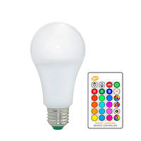 Светодиодная E27 LED RGB 5Вт лампа, 16 цветов с пультом ДУ