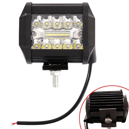Світлодіодна LED панель фара додаткового світла для авто 4" 12В 60Вт, фото 1