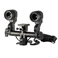 Тримач двох ламп, парасольки, поворотний, кріплення