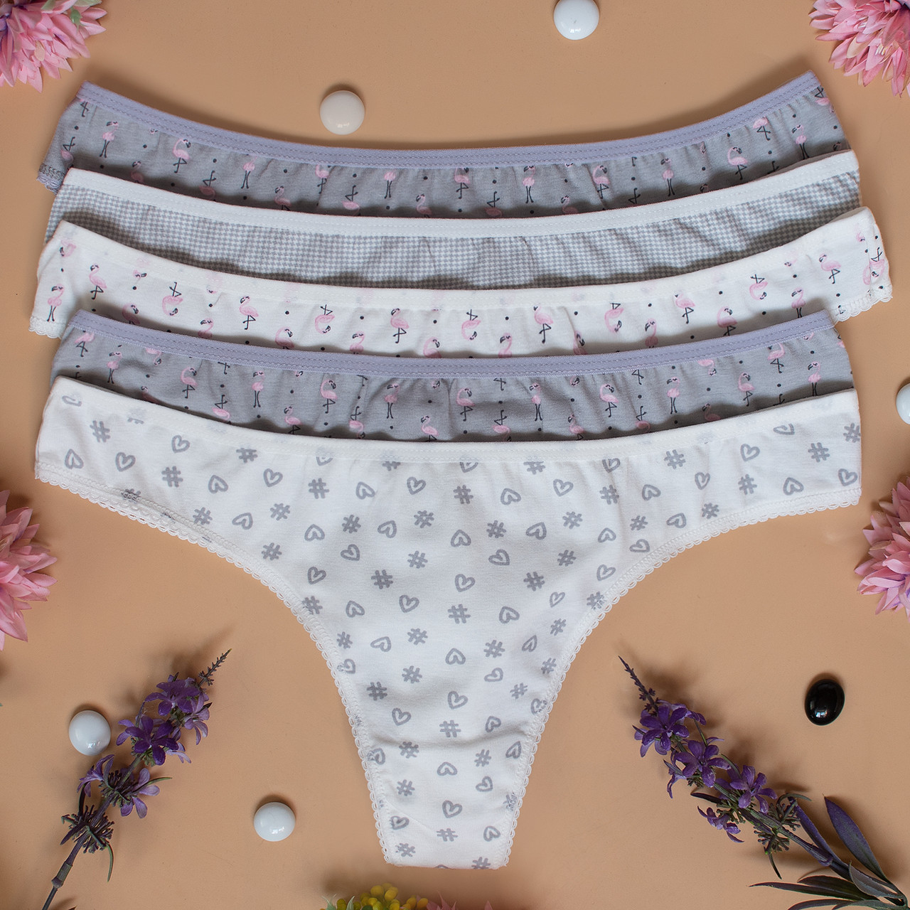 Труси жіночі стринги Nicoletta Туреччина XL | 5 шт.