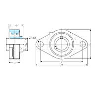 Корпус с подшипником UCFL 209 FBJ (Японія)