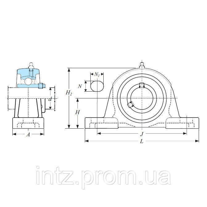 Подшипник UCP 209 ZKL (Чехія) (ID#1478116508), цена: 1198 ₴, купить на ...