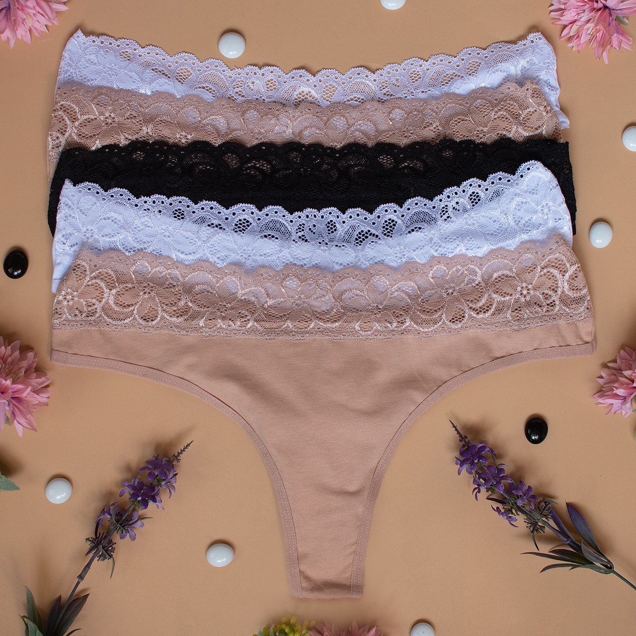 Труси жіночі стринги Nicoletta Туреччина батал 3XL | 5 шт.