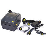 Термопринтер етикеток наклейок штрихкоду Xprinter XP-DT426B XP-460B 112мм, фото 4