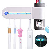 Стерилізатор для зубних щіток УФ, з дозатором зубної пасти, 220В, фото 2
