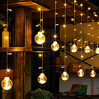 Гірлянди: Декоративні Штора Завіса від мережі, USB!