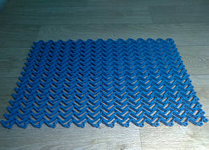 Килимок протиковзний Хвиля-10 для ванних кімнат, душових 40х60 см, Синій