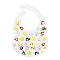 Слинявчик силіконовий з кишенею і принтом, фото 5