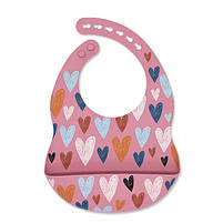 Слинявчик силіконовий з кишенею і принтом, фото 4