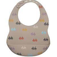 Слинявчик силіконовий з кишенею і принтом, фото 8