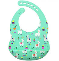 Слинявчик силіконовий з кишенею і принтом, фото 7