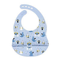 Слинявчик силіконовий з кишенею і принтом, фото 9