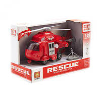 Игрушка вертолет на батарейках "Спасатель" (красный) WY760A/B/C/D