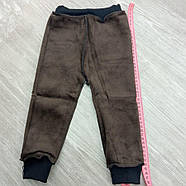 Дитячі штани теплі на хутрі чорні ТАЛАНТ (зрістування 3 розміру довжина: 40 см/45 см/50 см) ЛДЗ-11268, фото 6