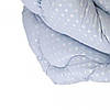 Ковдра євро розмір штучний лебединий пух Leleka-Textile 200х220 см осінь-зима Блакитне в квадратик, фото 2