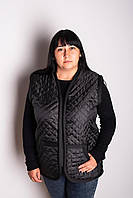 Жилетка унісекс стьобана з овчини 100TM 50-64р. чорна