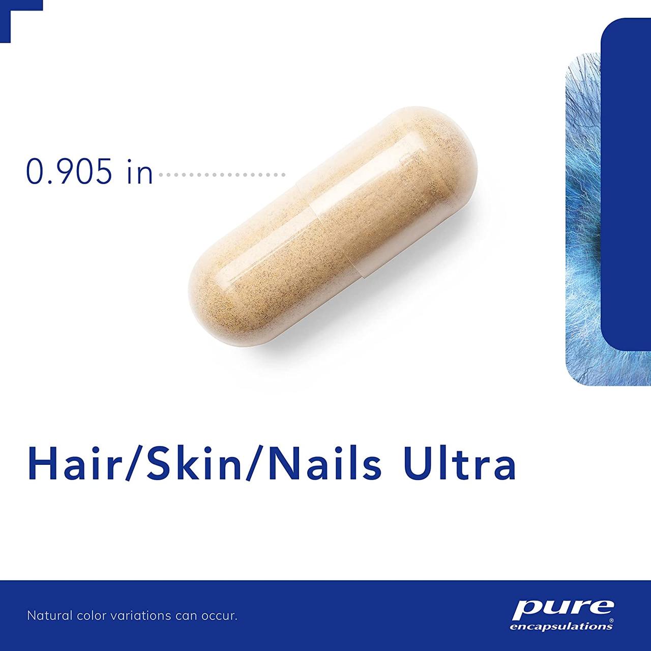 Pure Encapsulations Hair/Skin/Nails Ultra / Волосся Шкіра Нігті 60 капсул купити БАДи, ціна у