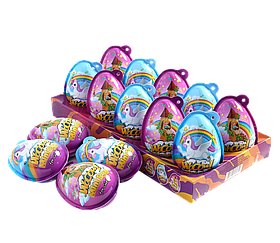 Яйце пластикове з цукерками та сюрпризом для дівчинки Mini WOOOW egg