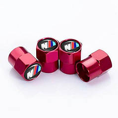 Ковпачки на ніпель для BMW M Alitek Short Red БМВ М (4 шт.)