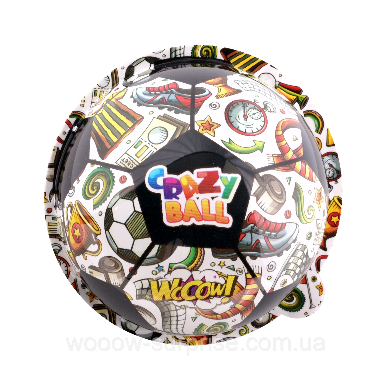 М'яч пластиковий з цукерками та сюрпризом для дівчинки та хлопчика Crazy ball