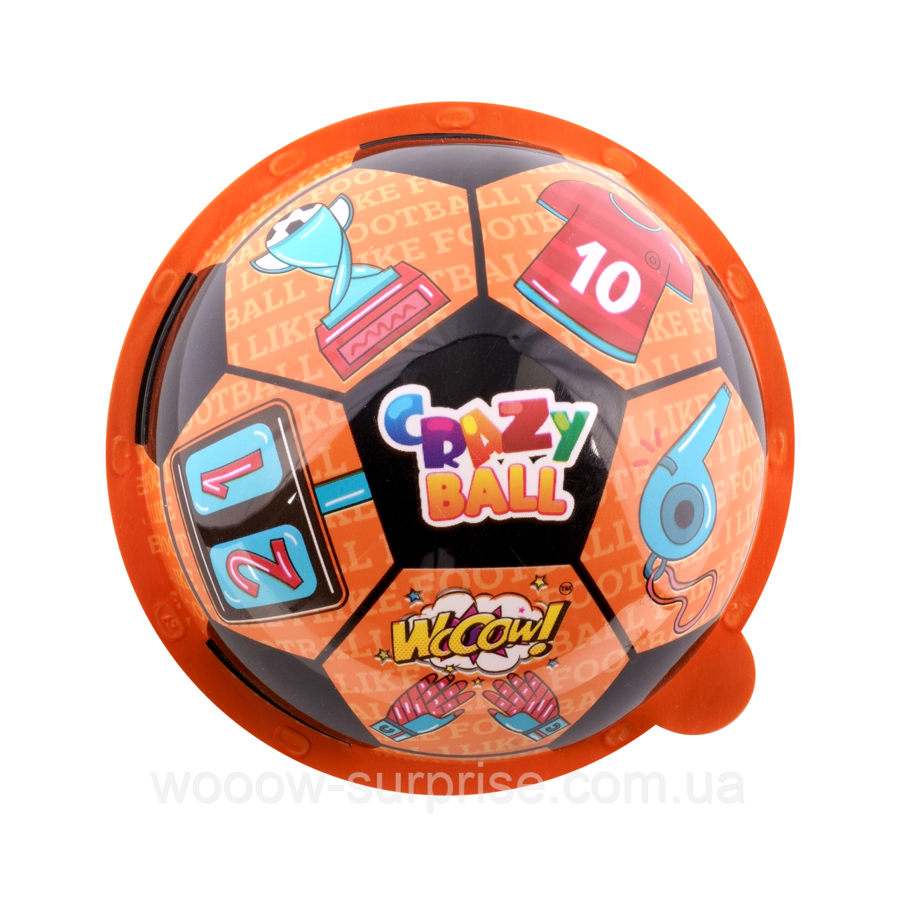 М'яч пластиковий з цукерками та сюрпризом для дівчинки та хлопчика Crazy ball