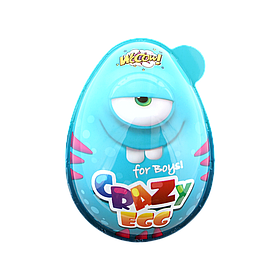 Яйце пластикове з цукерками та сюрпризом для хлопчика Crazy egg