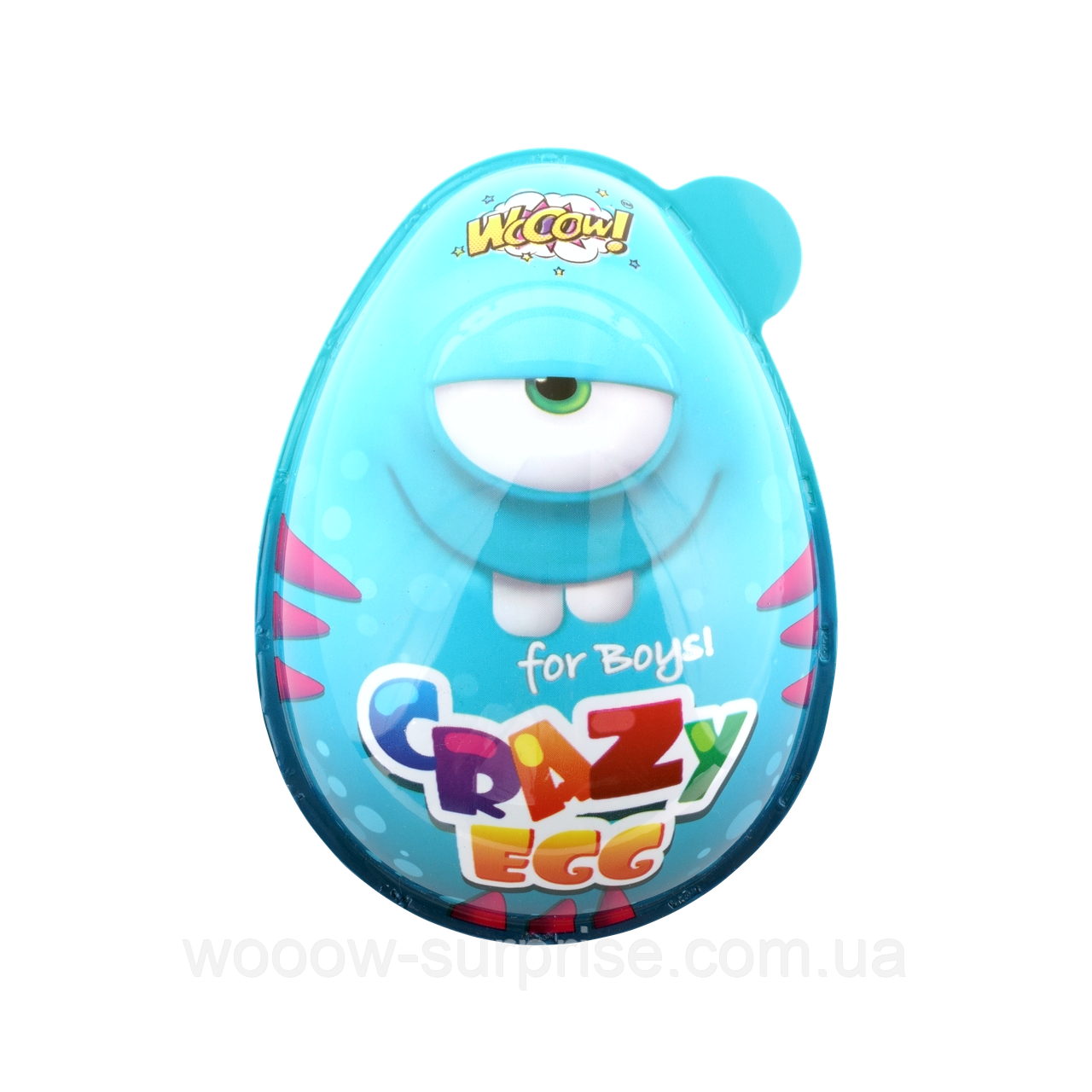 Яйце пластикове з цукерками та сюрпризом для хлопчика Crazy egg