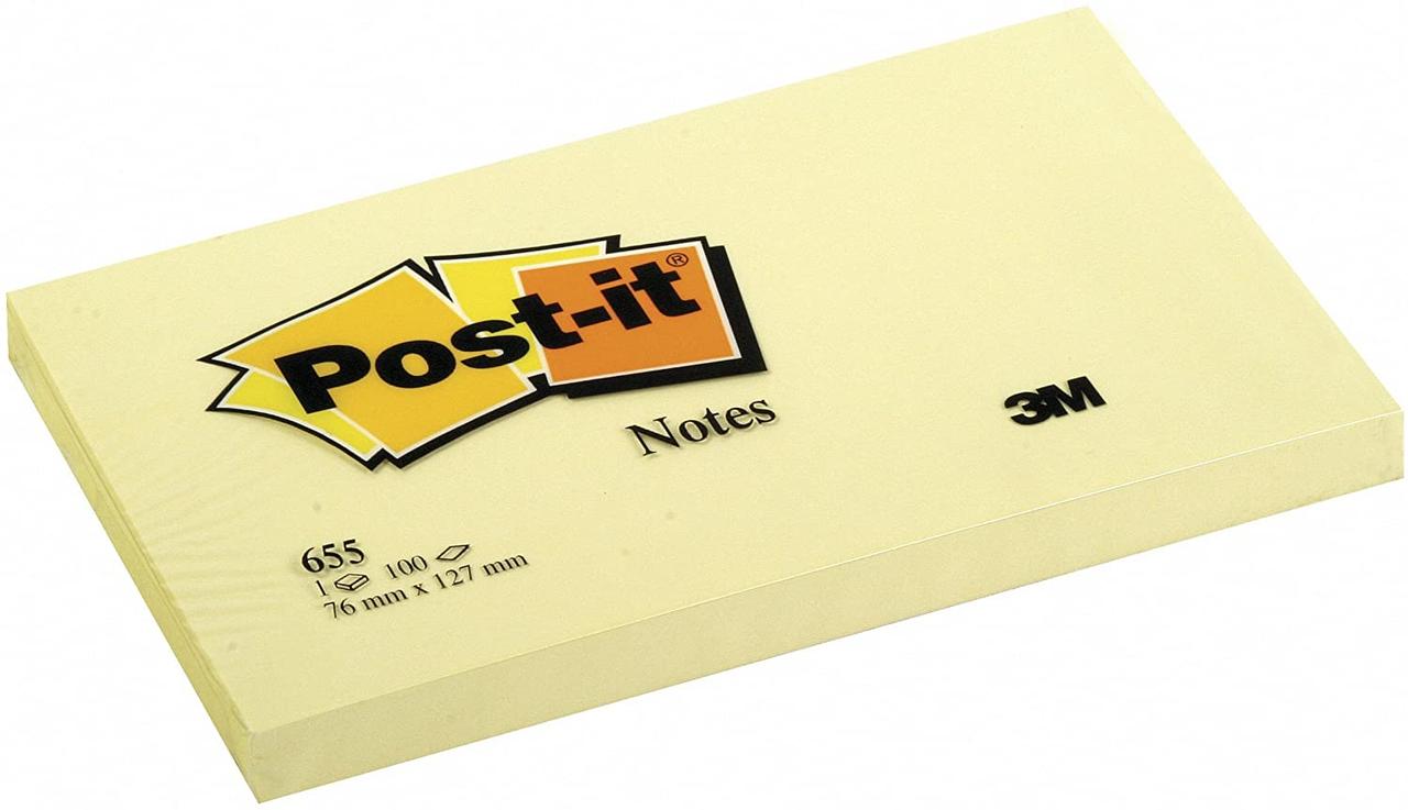 Папір для нотаток клейкий 3M Post-It 655 76х127 мм блок 100 аркушів