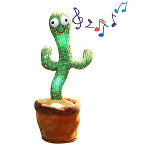 Танцювальний кактус — повторюшка Dancing Cactus, що співає 120 пісень з підсвіткою на акумуляторі, фото 3