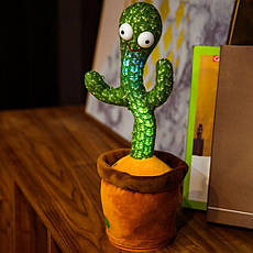 Танцювальний кактус — повторюшка Dancing Cactus, що співає 120 пісень з підсвіткою на акумуляторі, фото 5