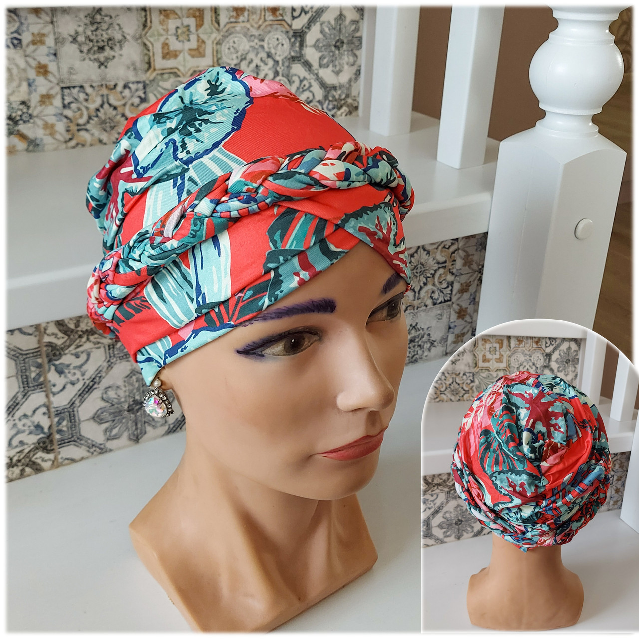 Чалма, хіджаб, шапка для алопеції (онко) COSA-4, фото 1