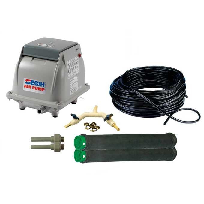 Комплект для аерації води в ставку 50 м2, аератор для ставка, водойми, септика, зимова аерація - SECOH