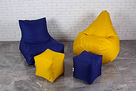 Набір мішків Ukraine (крісло груша, диван, пуф) набір безкаркасних м'яких меблів Україна