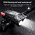 Велосипедний комп'ютер BK-1920 з вело ліхтарем 2 LED Т6 дальній-ближній і дзвінком, червоний, фото 6