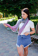 Шарф женский из шифона длинный стильный с принтом и узорами разноцветный 75*170 см