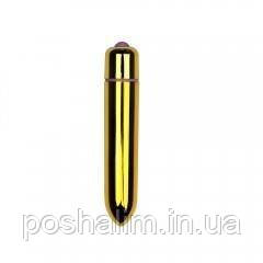 Вибропуля - X-Basic Bullet Long 10 Speeds Gold, фото 1