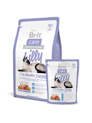 Brit Care Cat Lilly have Sens сухий корм для кішок з чутливим травленням 2 кг контейнер АКЦІЯ