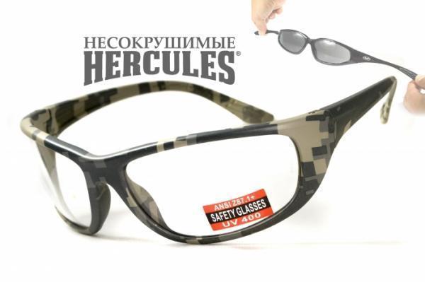 Окуляри захисні відкриті Global Vision HERCULES-6 Digital Camo (clear) прозорі