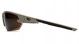Окуляри захисні відкриті Venture Gear Tactical SEMTEX Tan (Anti-Fog) (bronze) коричневі, фото 3