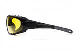 Окуляри захисні фотохромні Global Vision SHORTY Photochromic (yellow) жовті фотохромні, фото 2