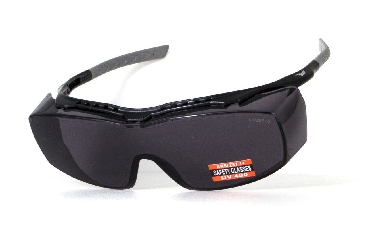 Окуляри захисні відкриті Global Vision EYESOLATES (black) сірі