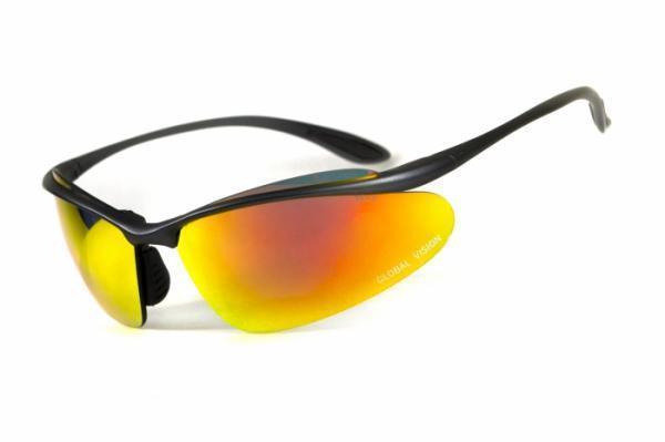 Окуляри захисні відкриті Global Vision HOLLYWOOD (G-Tech™ red) червоні дзеркальні